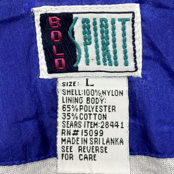 VTG Bolo Spirit Windbreaker Jacket Womens L Retro Colorful Full Zip Floral 80's - Picture 14 of 15